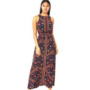 Xhilaration High-Neck Sleeveless Maxi Dress - Size Medium